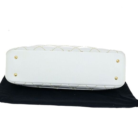 Chanel Wild Stitch White Leather Shoulder Bag (Pre-Owned) - Picture 3 of 12